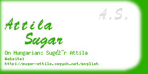 attila sugar business card